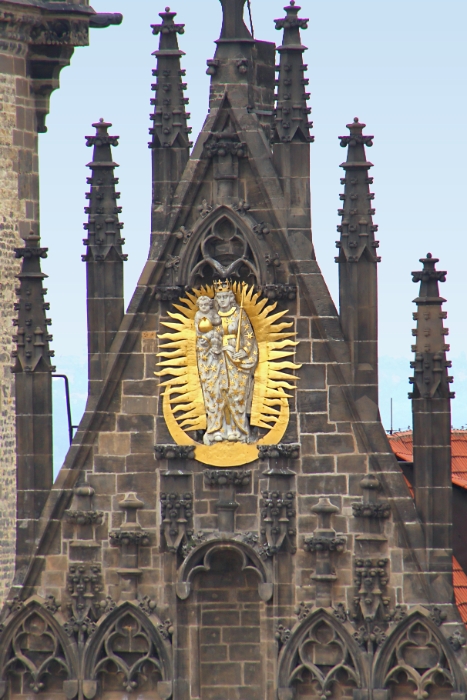 Czech Republic - Prague - Detail of Church of Our Lady Before Tyn, near Old Town Square