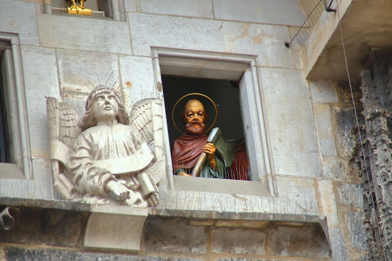 Czech Republic - Prague - On the hour the 12 Apostles appear above the Astronomical Clock on the Old Town Hall