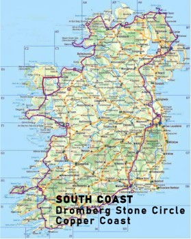 South Coast map, Ireland