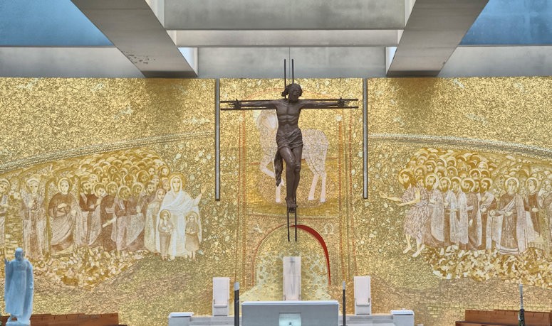 Inside the Basilica of the Holy Trinity