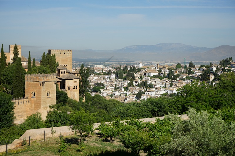 Granada city seen from the Alhambra Palace, Spain